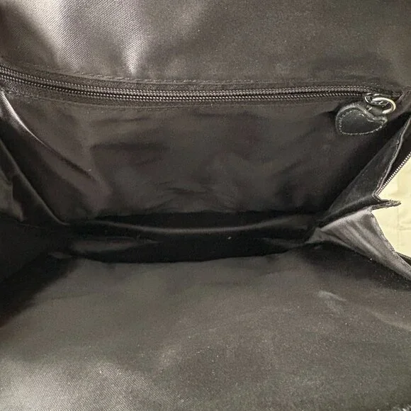 One World By Brighton Shoulder Bag Black Crossbody Croc Embossed Trim - Picture 11 of 12